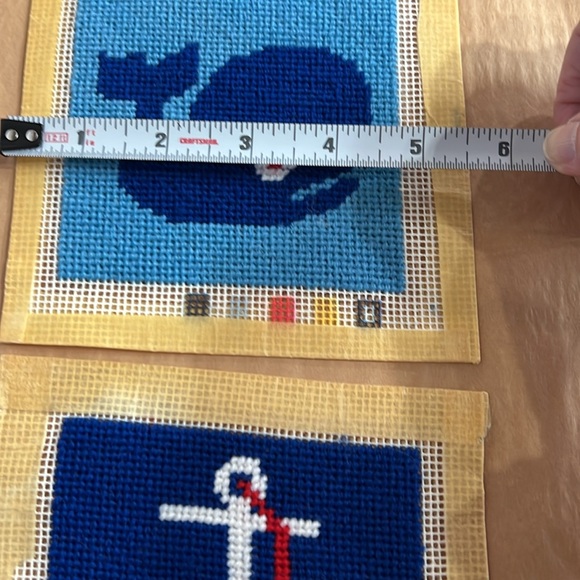 Vintage embroidery set of 4 handmade squares ready to frame. - Picture 4 of 7